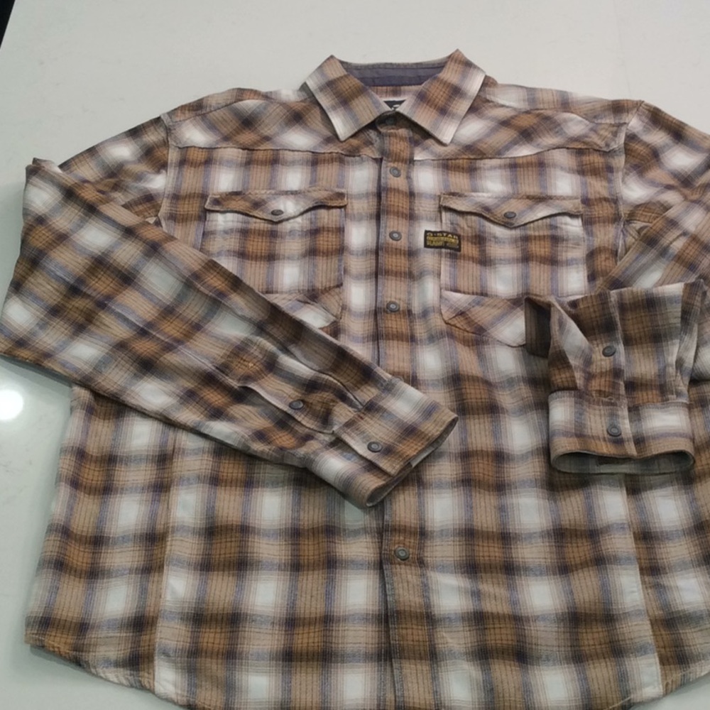Men’s G-Star Raw Cotton Plaid Shirt
